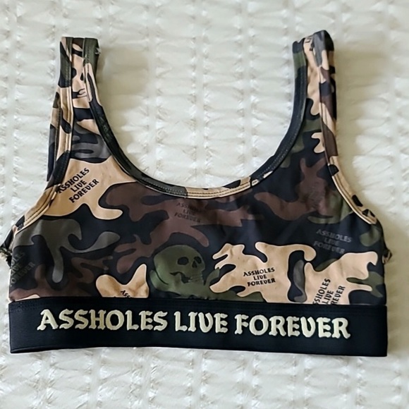 Assholes Live Forever sports bra China M / USA XS - Picture 1 of 9